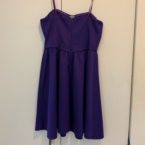Royal Purple Strapless Cocktail Dress - Picture 5 of 7